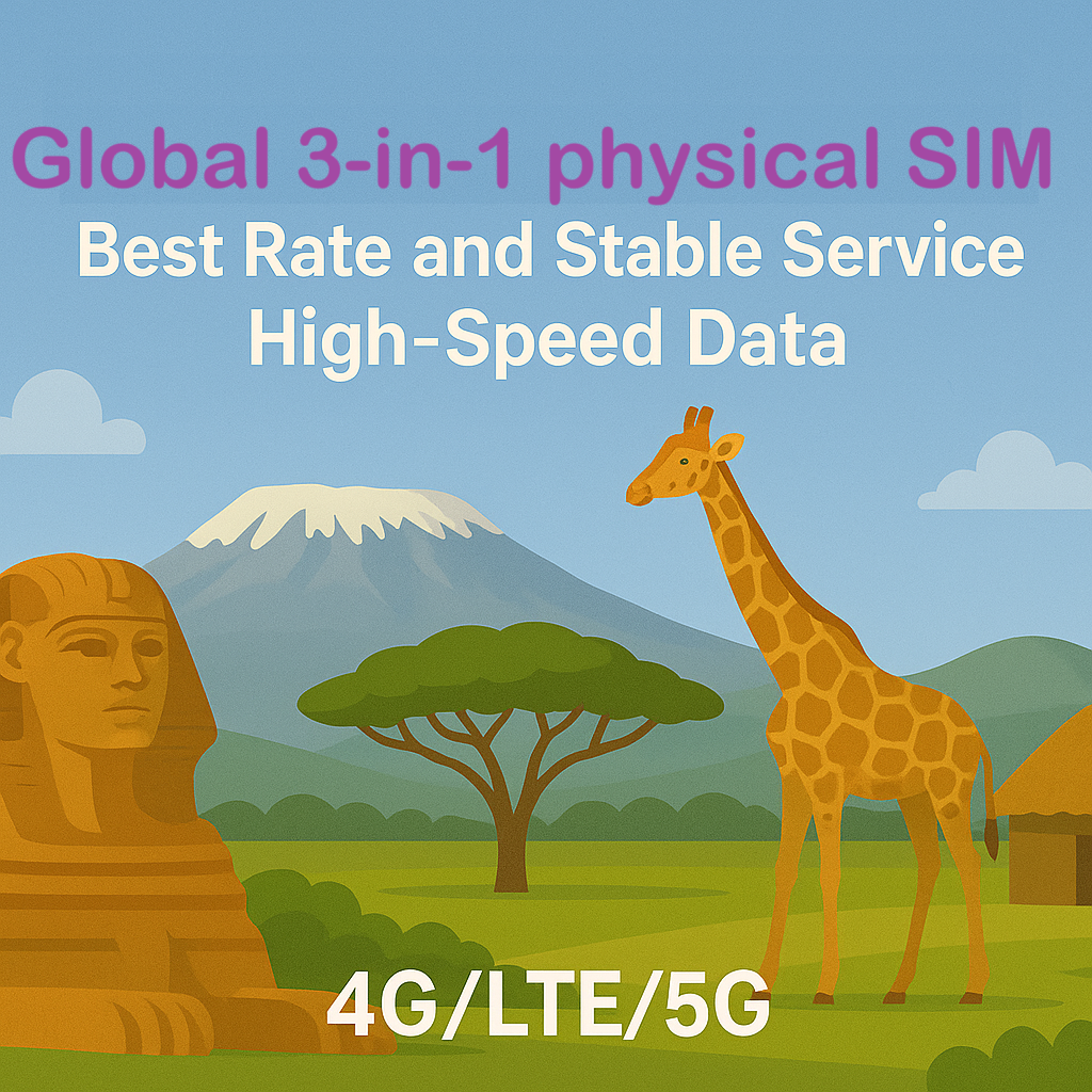 Travel Physical SIM in Tunisia / Ghana / Algeria / Reunion / Algeria