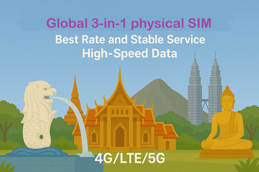 Travel physical SIM in Southeast Asia 5 Countries